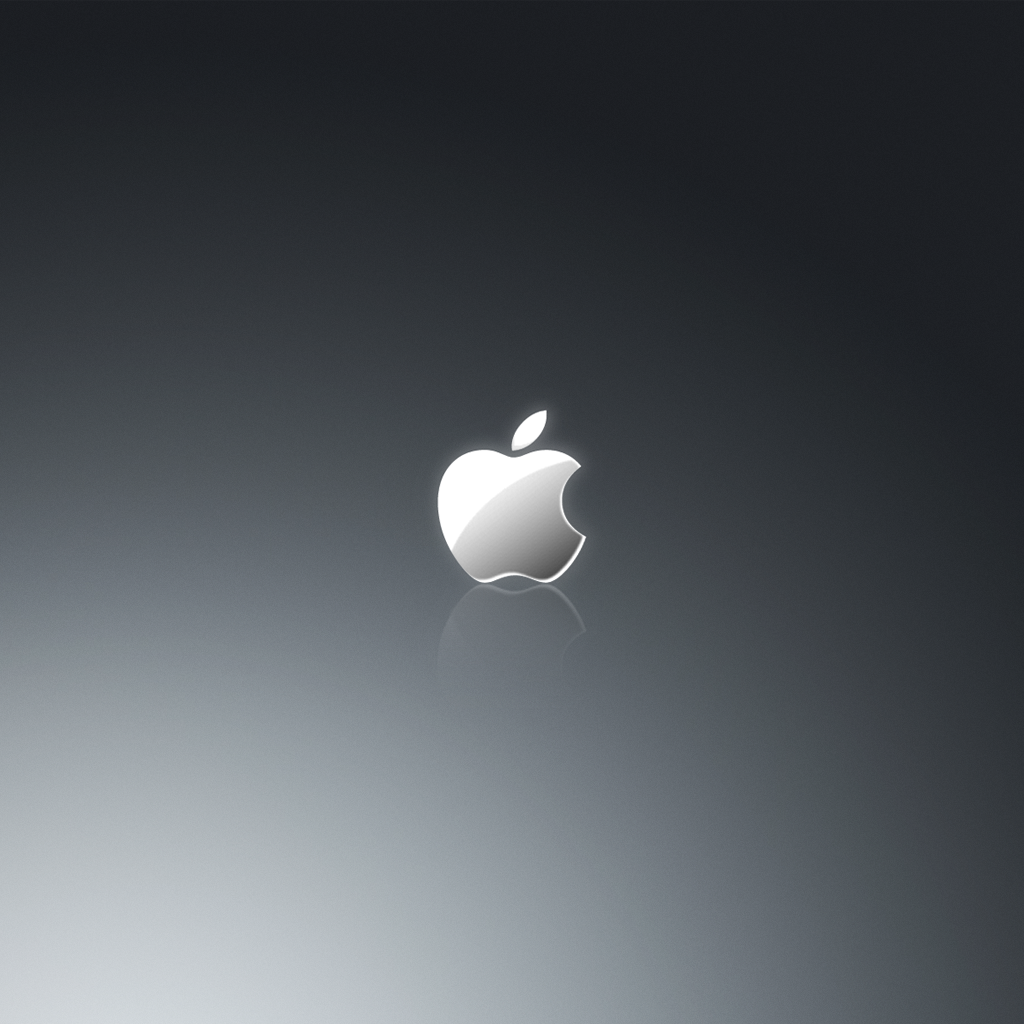 Grey Apple Logo iPad Wallpaper | ipadflava.com