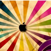 Apple Grunge Logo iPad Wallpaper