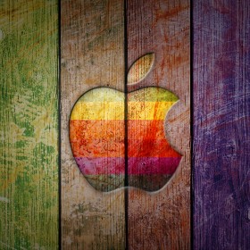 Apple Wood iPad Wallpaper
