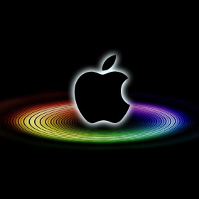 Apple Rainbow Ring iPad Wallpaper