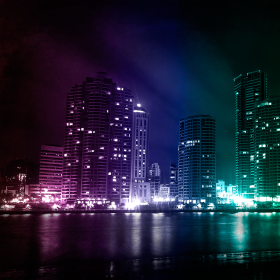 Colorful City iPad Wallpaper