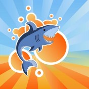 Happy Shark iPad Wallpaper