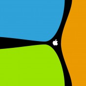 Joyful Apple Logo iPad Wallpaper