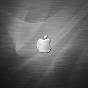 Metallic Apple Logo iPad Wallpaper
