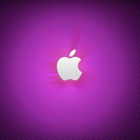 Purple Apple Logo iPad Wallpaper