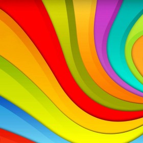 Rainbow Swirls iPad Wallpaper