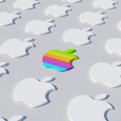 Retro Apple Cut Outs iPad Wallpaper
