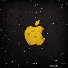 Water Drops Apple Logo iPad Wallpaper